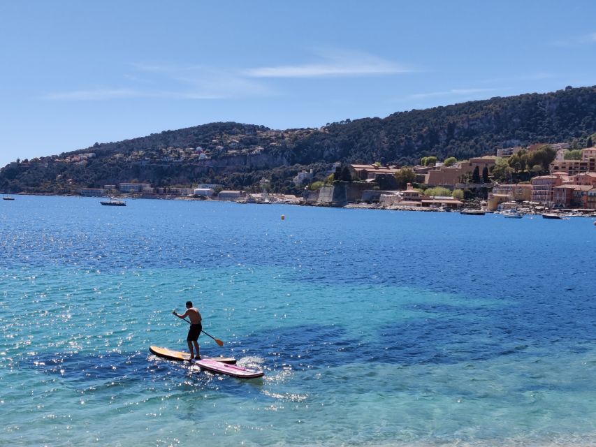 2-Hour Paddle Boarding Tour in Villefranche - Banc du Pécheur and harbor views, a calm pause before you go water-facing