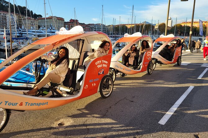 City Tour: Original tour of the city of Nice. - How the 40-minute Nice bike-taxi tour works