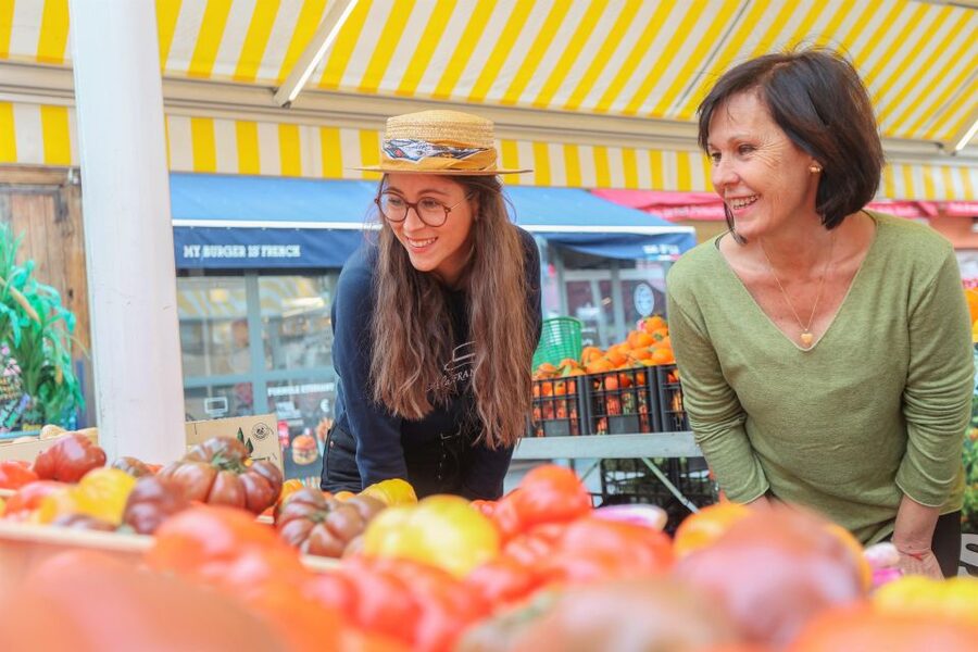 From Nice: Walking & driving tour of Nice - Cours Saleya Flower Market: five senses in the middle of town