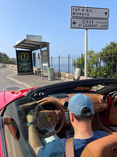 Guided Ferrari Tour: Monaco & Èze from Villefranche sur mer - From Parking Wilson to Monaco and Èze in 90 minutes