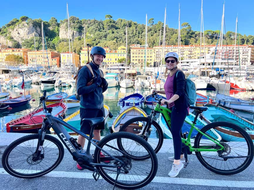 Nice: Villefranche-sur-Mer E-Bike and Paddleboard Tour - Arriving in Villefranche-sur-Mer, the moment you swap bikes for beach time