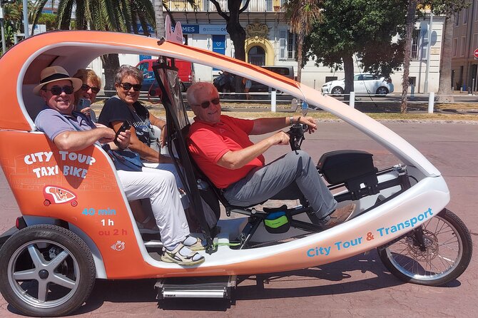 Nice: Visit of Nice by electrically assisted bike taxi 1 hour. - Place Garibaldi, Mamac, and the Paillon green corridor back toward the center
