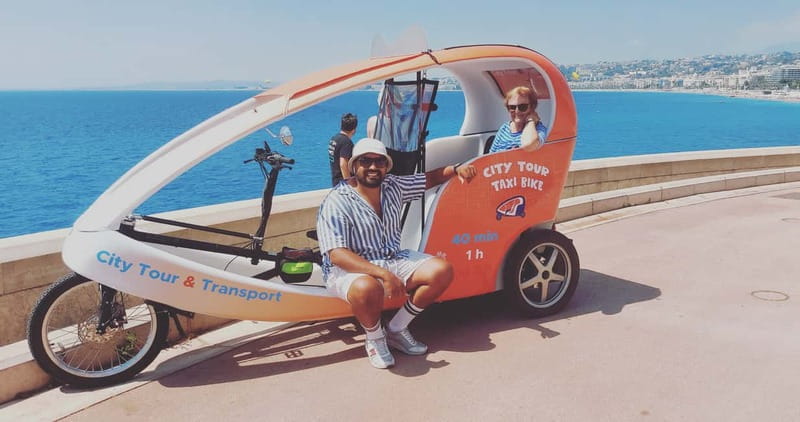 Nice : Visite guidée privé 40min en pouss pouss électrique. - Why a 40-minute electric velotaxi tour is smart in Nice