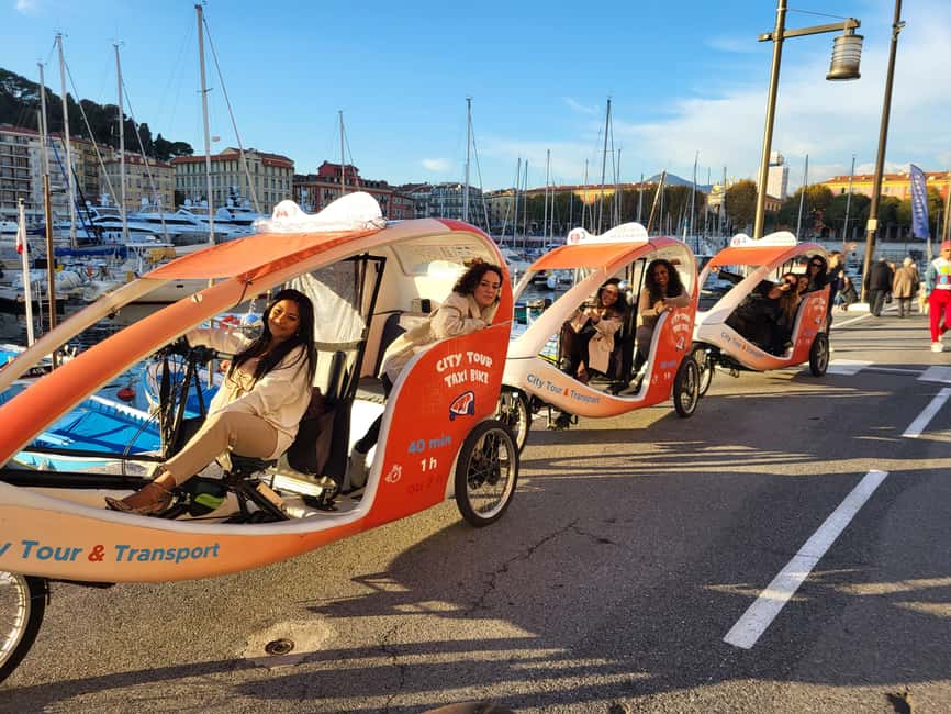 Nice : Visite privé 1H en Vélotaxi avec un guide local. - Key things to know before you ride