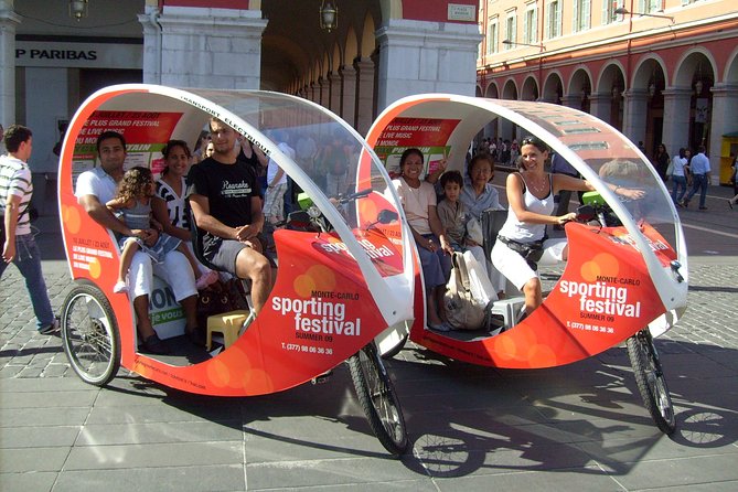 Private tour guide of Nice in electric taxibikes - Opera de Nice and the Facade Stop: A Quick Art Lesson on the Way to the Old Town