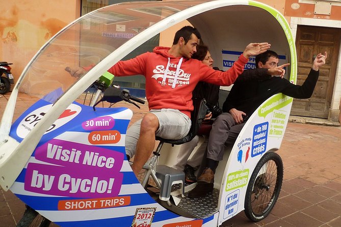 Private tour guide of Nice in electric taxibikes - Old Town Lanes, Rue Droite, and the Church of Gesu: The Best Part if You Like Corners